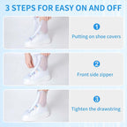Non-Slip Silicone Waterproof Rain Shoe & Shoe Cover Bag– Pack of 2 XXL